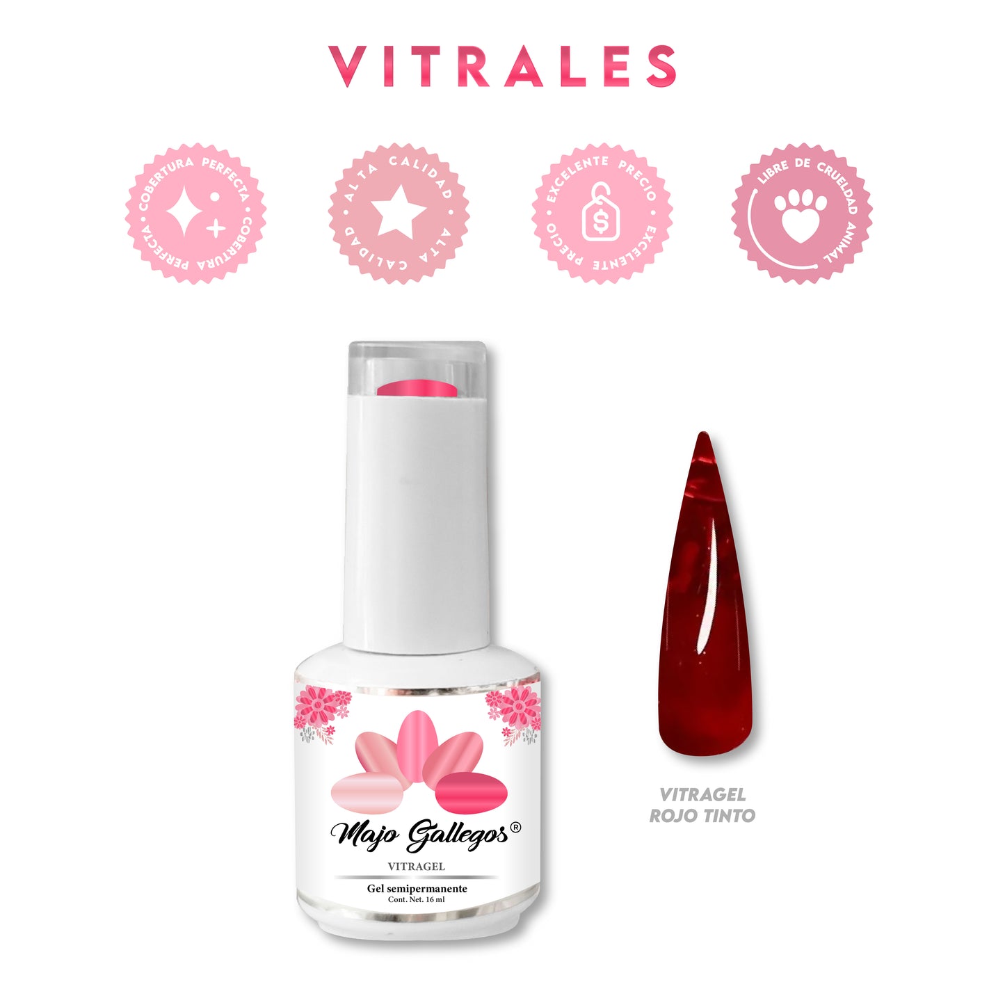 VITRAGEL ROJO TINTO