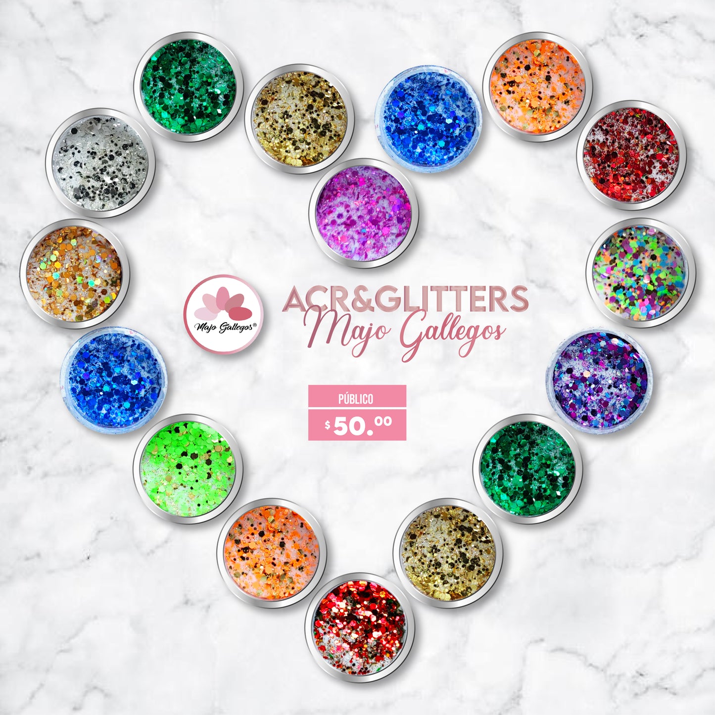 GAMA ACR&GLITTER ''ROSAS''