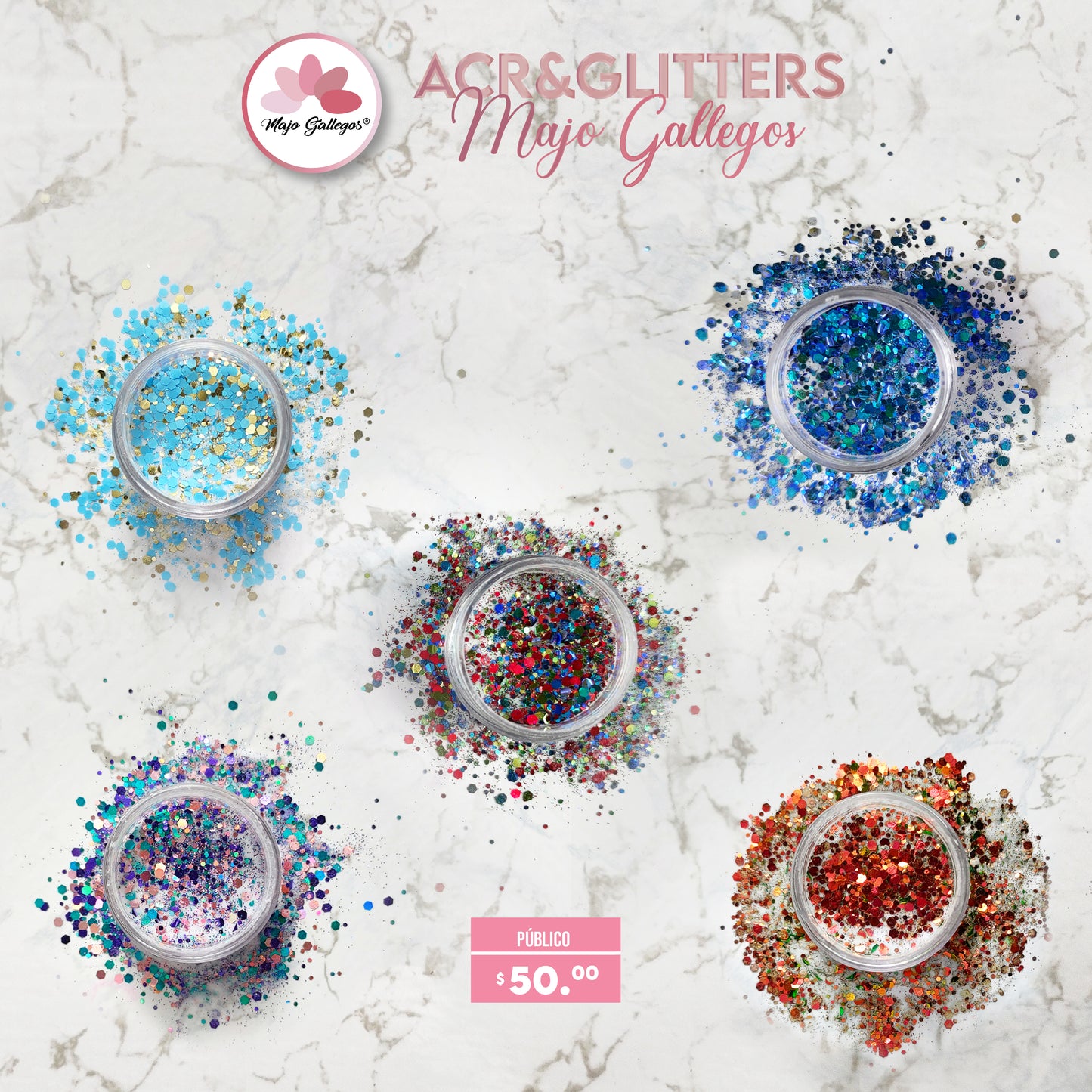 GAMA ACR&GLITTER ''ROSAS''