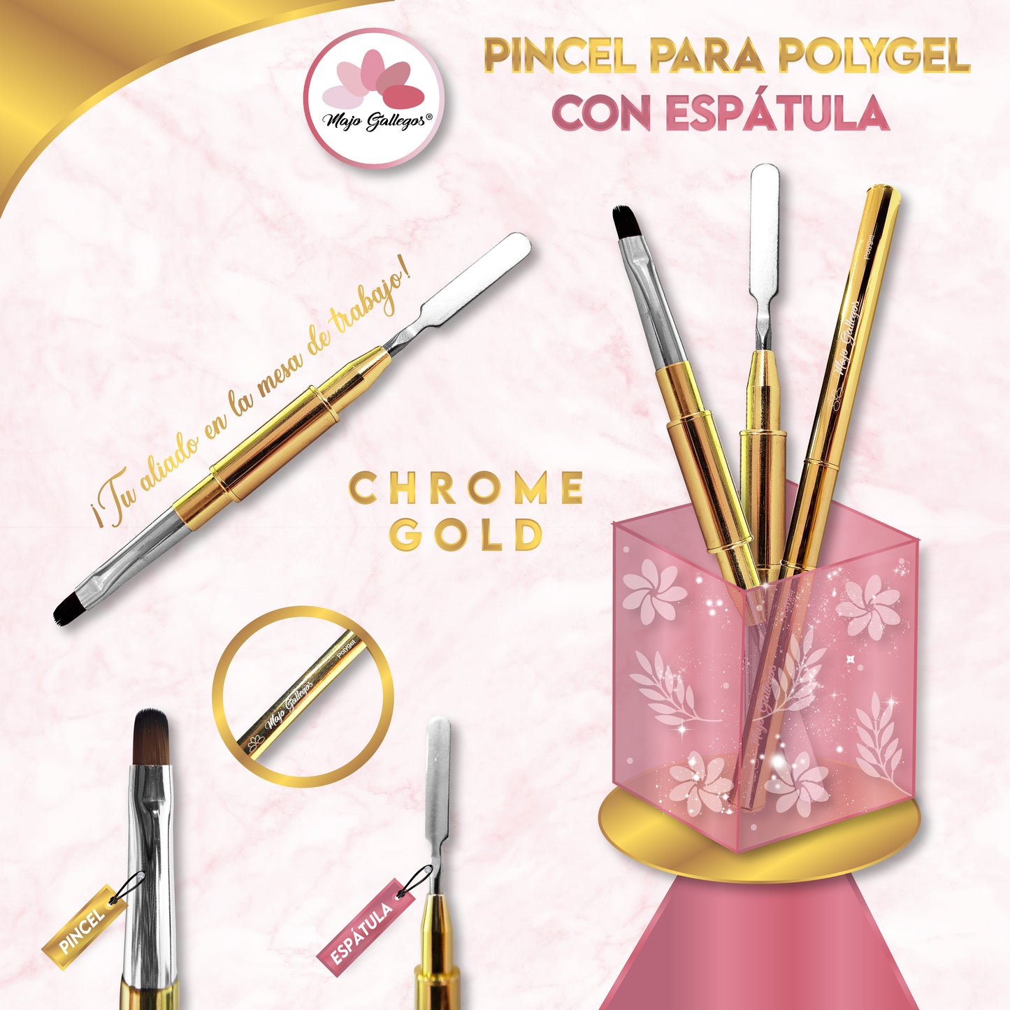 PINCEL PARA POLYGEL CON ESPÁTULA