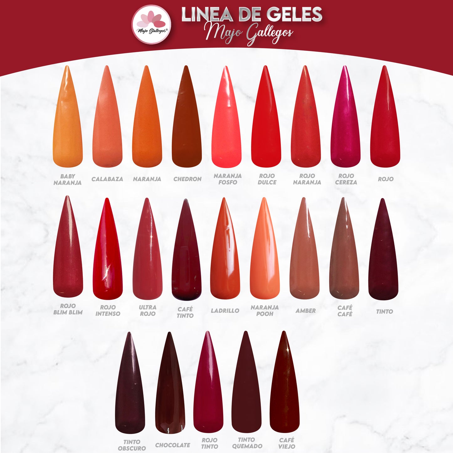 GELES ''ROJOS NARANJA''