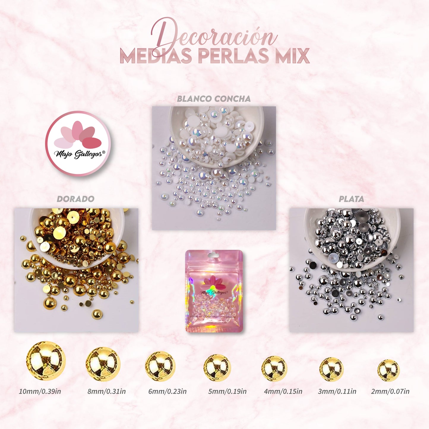 DECORACIÓN MEDIAS PERLAS MIX