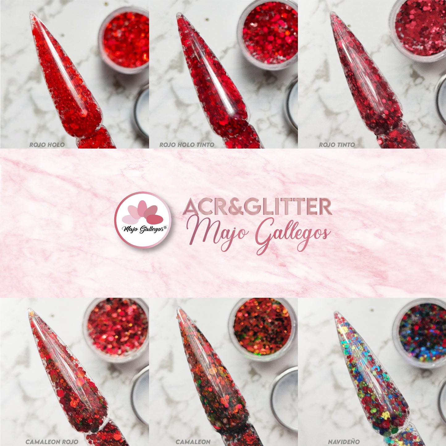 GAMA ACR&GLITTER ''ROJOS''