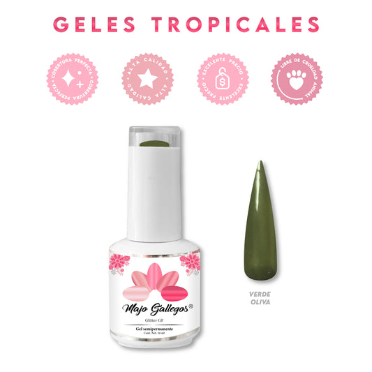 GEL TRÓPICAL VERDE OLIVA