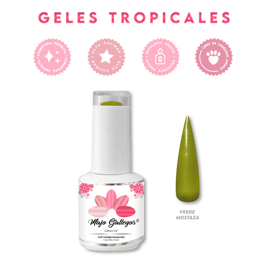 GEL TRÓPICAL VERDE MOSTAZA