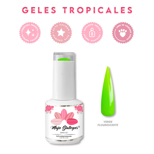 GEL TRÓPICAL VERDE FLORESCENTE