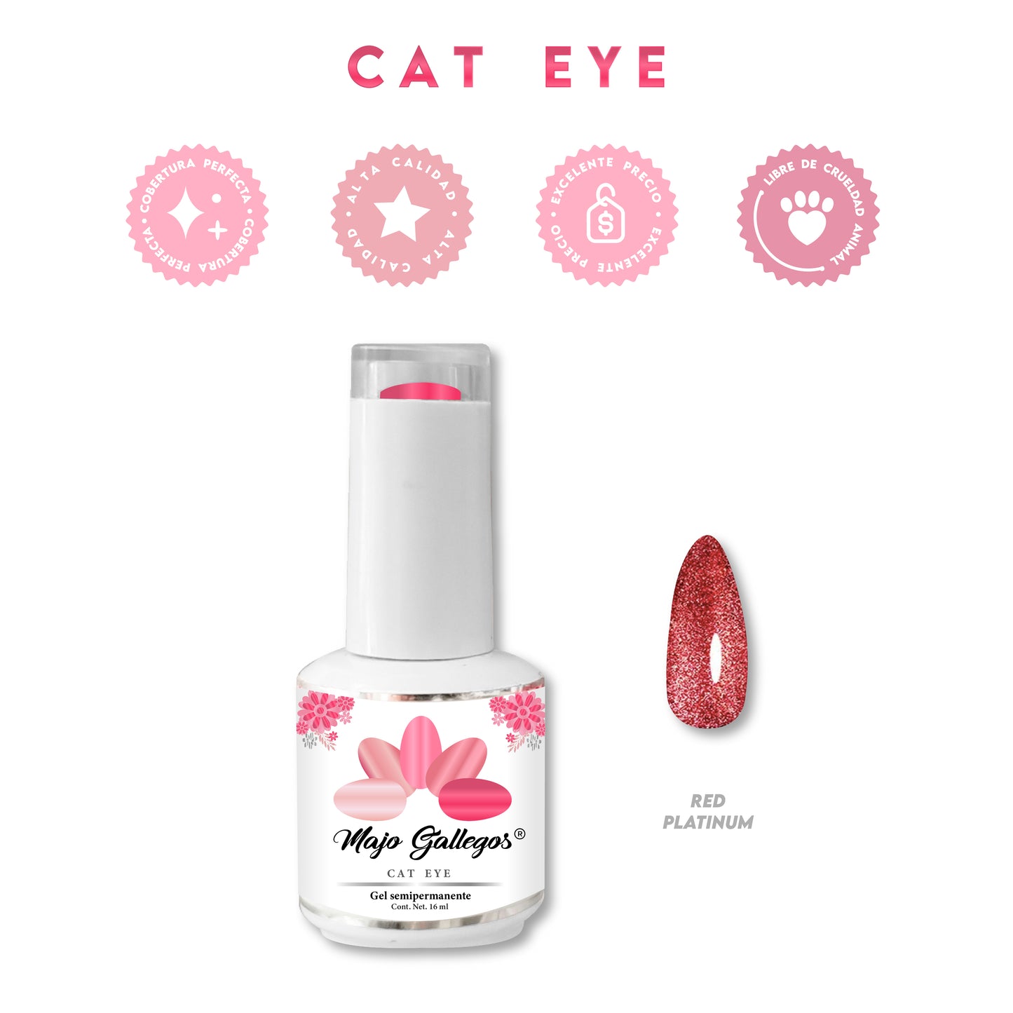 CAT EYE RED PLATINUM