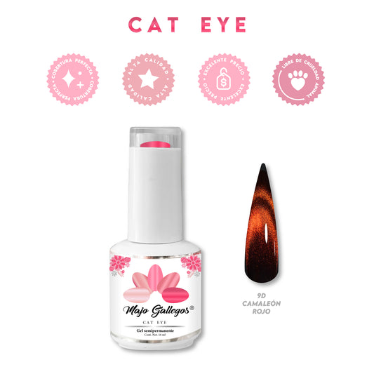 CAT EYE 9D CAMALEÓN ROJO